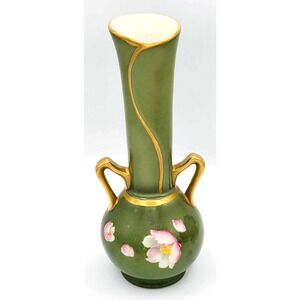 Weisley Hand Painted Artist Signed Bud Vase 8.25" Vintage